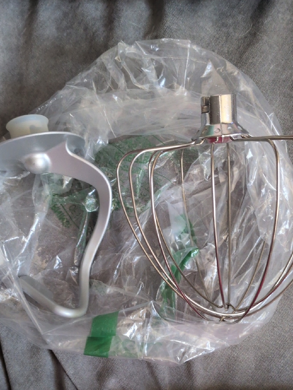 Stand Mixer Attachments - Stainless Steel Whisk & Dough Hook